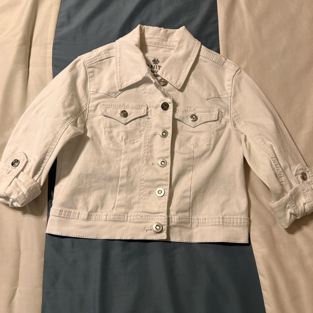 White jean jacket, size small